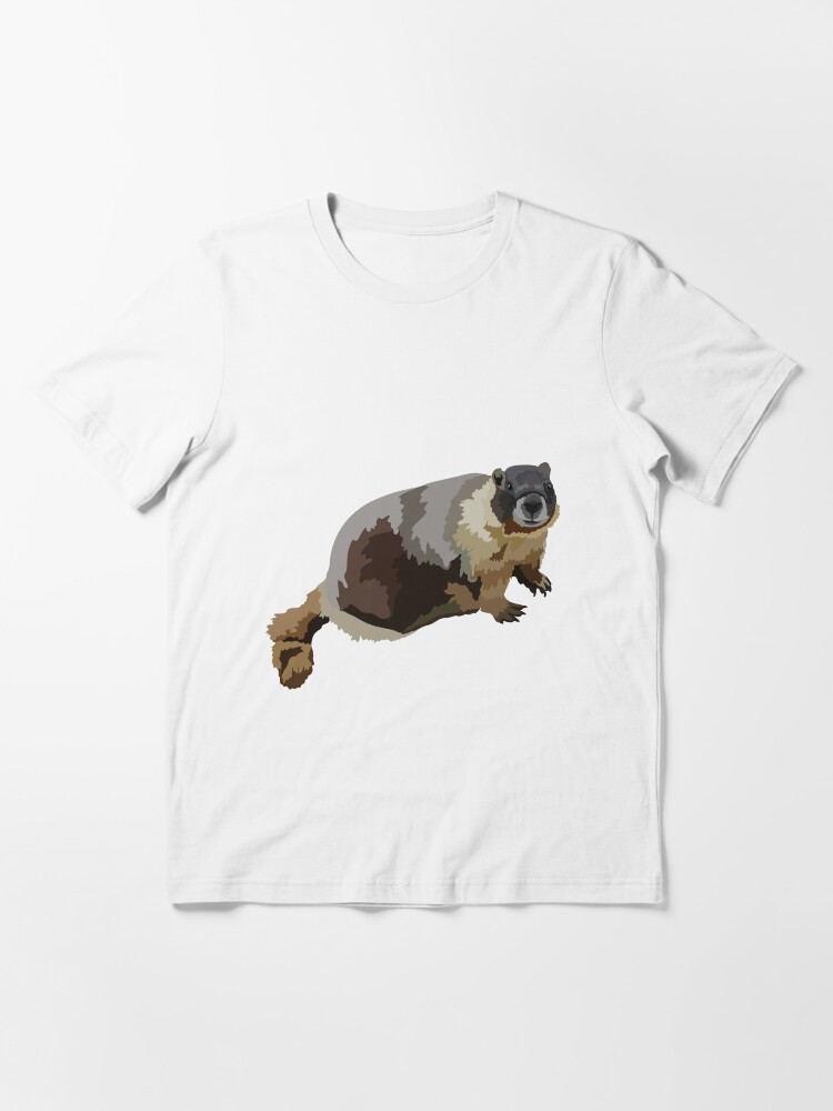 Y is for Yellow Bellied Marmot , Marmot Illustration – Cute Wildlife Animal Art for Nature Lovers Essential T-Shirt