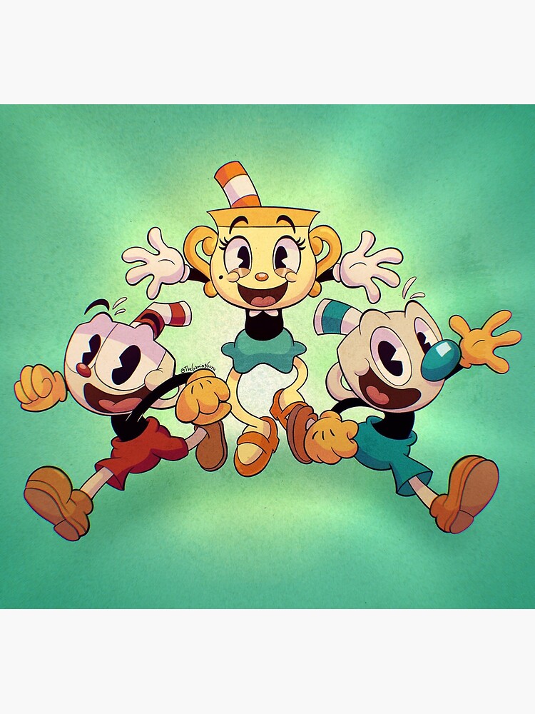 Cuphead And Mugman And Ms. Chalice  Animation reference, Game character,  Cuphead game