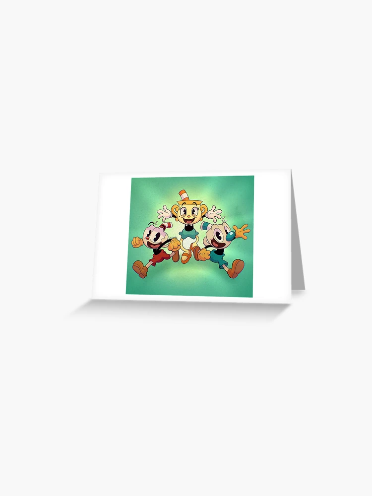 The Cuphead Show Promo Postcard Sticker Button Netflix Animation