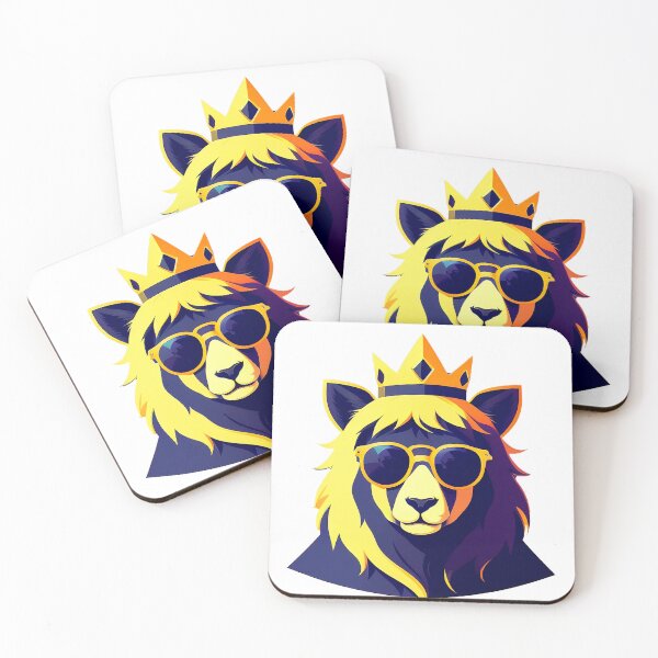 Item preview, Cool bear character in sunglasses wearing a crown. Vibrant colors designed and sold by Harmonysens.
