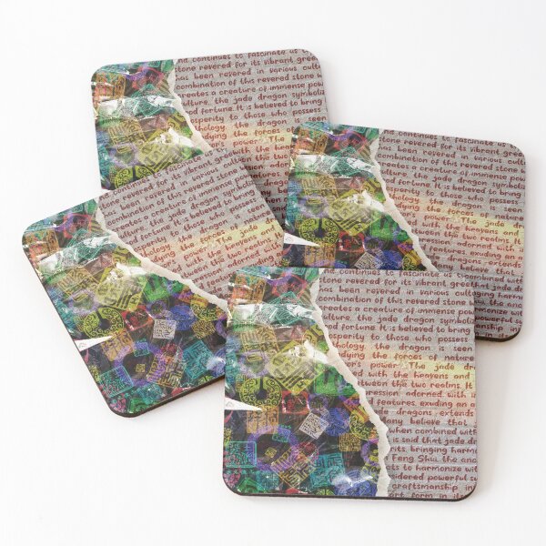 Item preview, Colored Stamps and text on wall grunge pattern designed and sold by MonikaSimona.