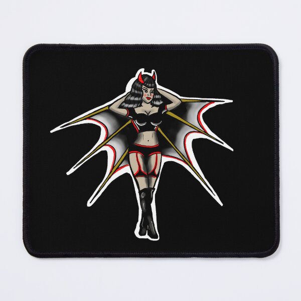 Item preview, Bat girl pinup designed and sold by Kriskrossarts.