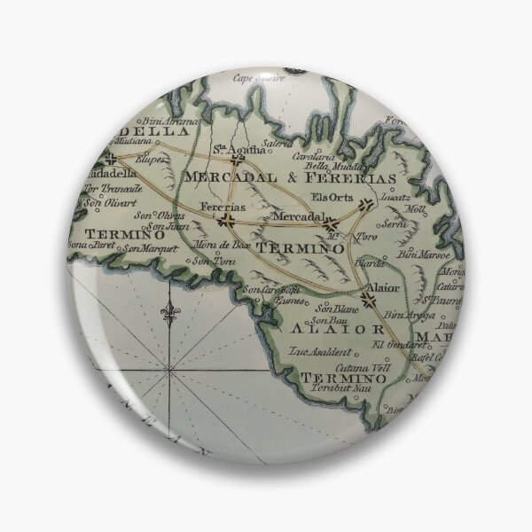 Item preview, Vintage Menorca Island Map (1800) designed and sold by BravuraMedia.