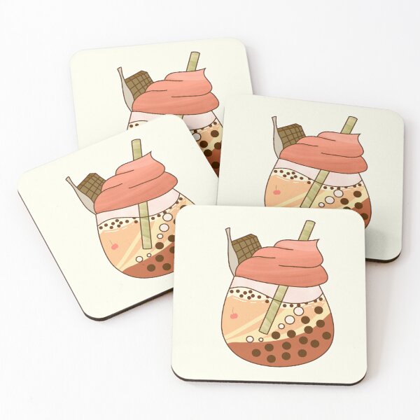 Item preview, Cute strawberry bubble tea sticker  designed and sold by DozyJov.