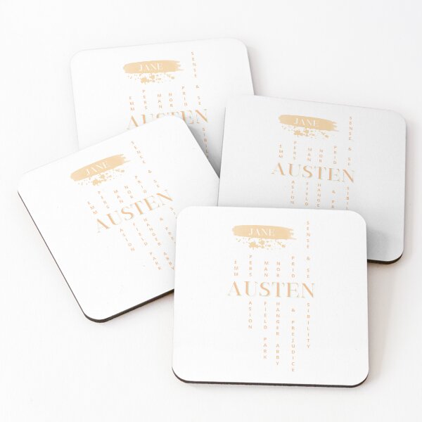 Item preview, Jane Austen novels pale tangerine design  designed and sold by MerytonGallery.