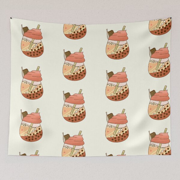 Item preview, Cute strawberry bubble tea sticker  designed and sold by DozyJov.