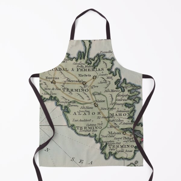 Item preview, Vintage Menorca Island Map (1800) designed and sold by BravuraMedia.