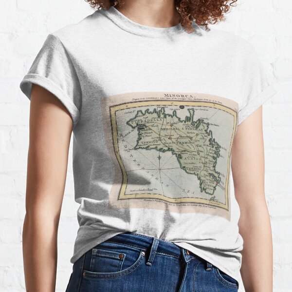Item preview, Vintage Menorca Island Map (1800) designed and sold by BravuraMedia.