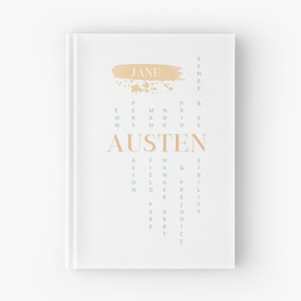 Item preview, Jane Austen novels pale tangerine / mint design  designed and sold by MerytonGallery.