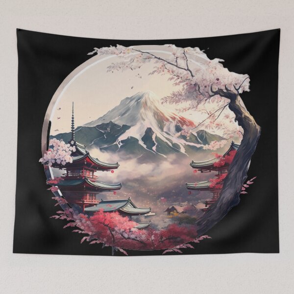 Item preview,  "Harmony in Sakura: Captivating Japanese Landscapes on Redbubble" designed and sold by DesignHeaven24.