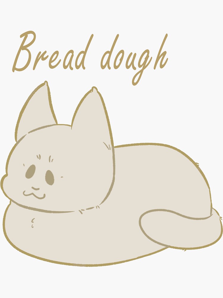 Kawaii Bread Cat Sticker for Sale by Lily mae