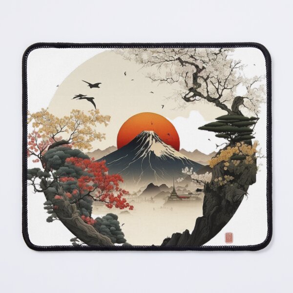 Item preview,   "Harmony in Sakura: Captivating Japanese Landscapes on Redbubble" designed and sold by DesignHeaven24.