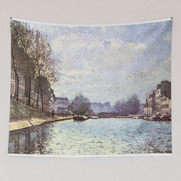 Item preview, Alfred Sisley,Vue du canal Saint-Martin designed and sold by PawsAndCoffeeCo.