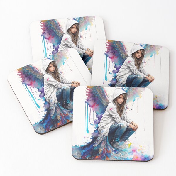 Item preview, Angel in white hoodie designed and sold by ArtLab-store.