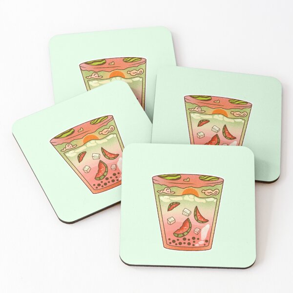 Item preview, Watermelon bubble tea sticker designed and sold by DozyJov.