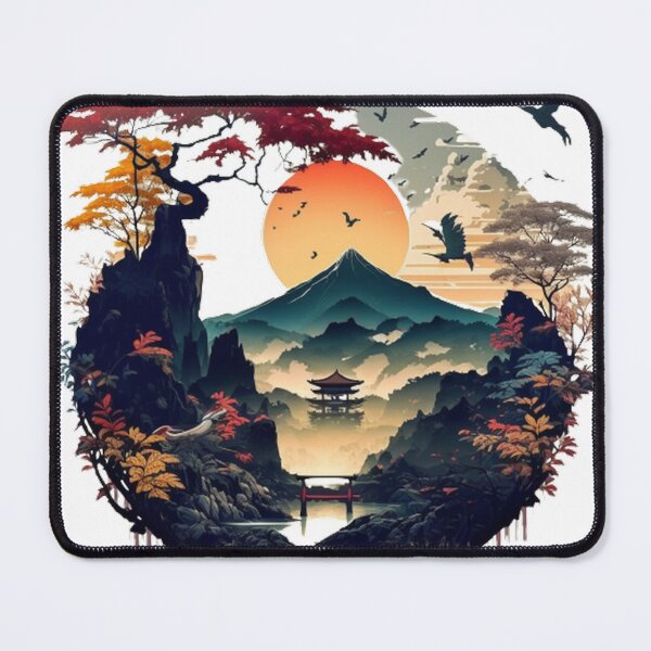 Item preview, "Harmony in Sakura: Captivating Japanese Landscapes on Redbubble" designed and sold by DesignHeaven24.