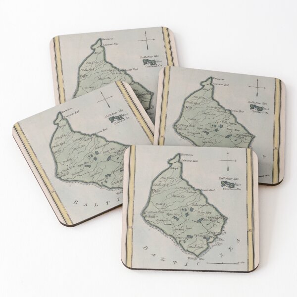 Item preview, Vintage Map of Bornholm Denmark (1801) designed and sold by BravuraMedia.