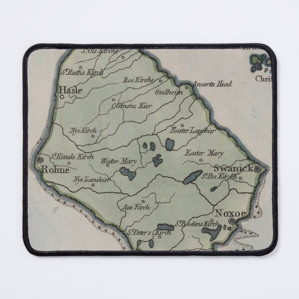Item preview, Vintage Map of Bornholm Denmark (1801) designed and sold by BravuraMedia.