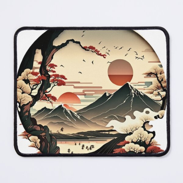 Item preview, "Harmony in Sakura: Captivating Japanese Landscapes on Redbubble" designed and sold by DesignHeaven24.