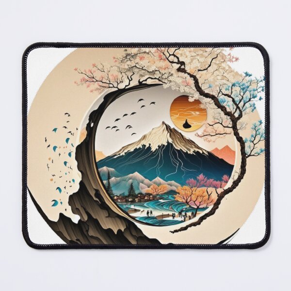 Item preview, "Harmony in Sakura: Captivating Japanese Landscapes on Redbubble" designed and sold by DesignHeaven24.