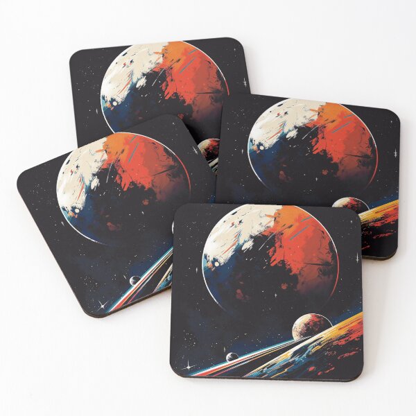 Item preview, Distant worlds, unknown planets; AI art designed and sold by MachinaeDreams.