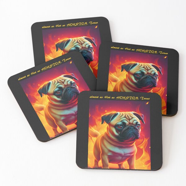 Item preview, Pug in Houston heat designed and sold by RedBluffTraders.