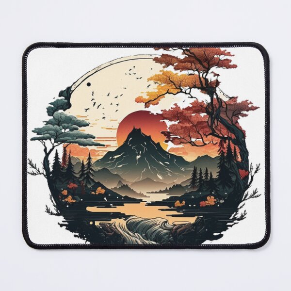 Item preview, "Harmony in Sakura: Captivating Japanese Landscapes on Redbubble" designed and sold by DesignHeaven24.