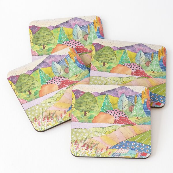 Item preview, Rainbow Valley - Watercolor Folk Art designed and sold by Robin Liner.