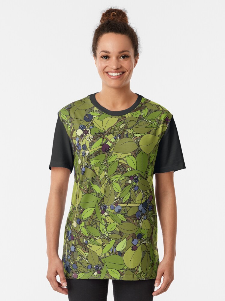 Alternate view of Blueberry Bush Graphic T-Shirt