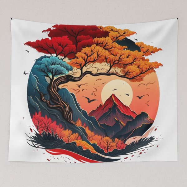 Item preview,  "Harmony in Sakura: Captivating Japanese Landscapes on Redbubble" designed and sold by DesignHeaven24.