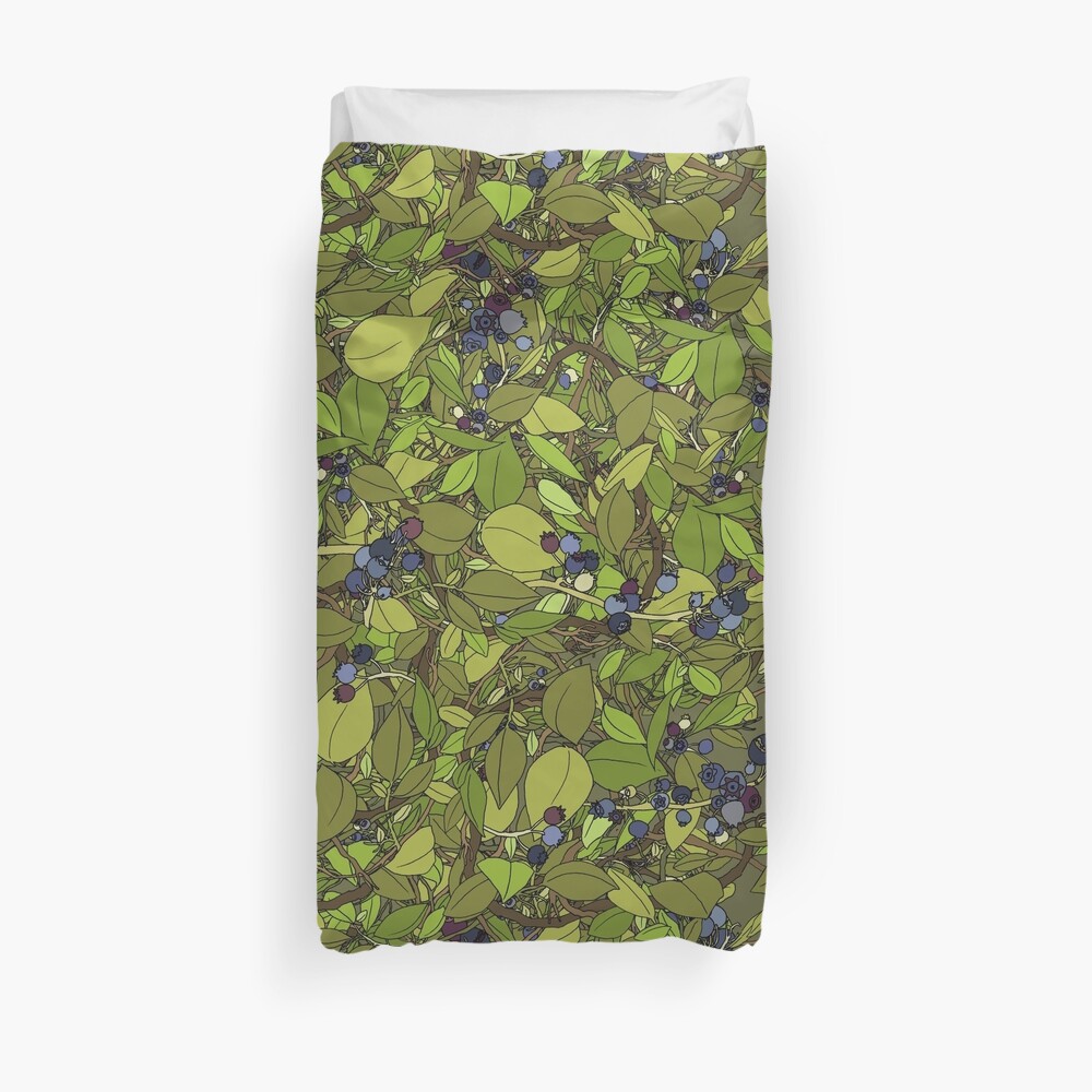 Blueberry Bush Duvet Cover