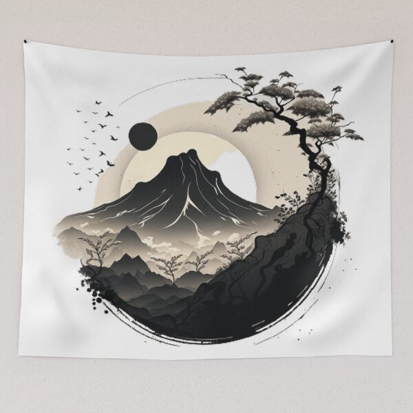 Item preview, "Harmony in Sakura: Captivating Japanese Landscapes on Redbubble" designed and sold by DesignHeaven24.