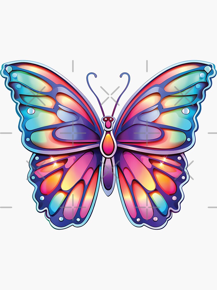 Whimsical Butterfly - Butterfly - Sticker