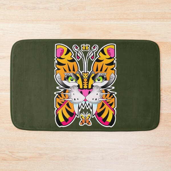 Item preview,  Tiger face butterfly tattoo, neotraditional style designed and sold by weilertsen.