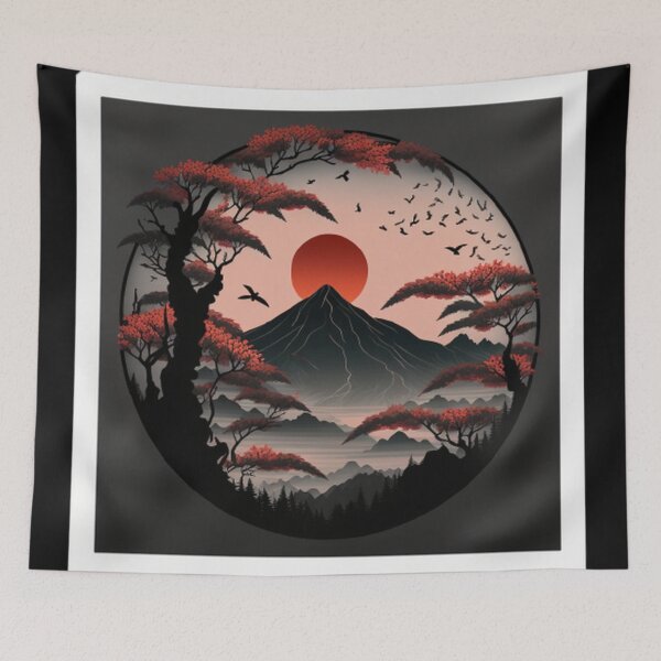 Item preview, "Harmony in Sakura: Captivating Japanese Landscapes on Redbubble" designed and sold by DesignHeaven24.