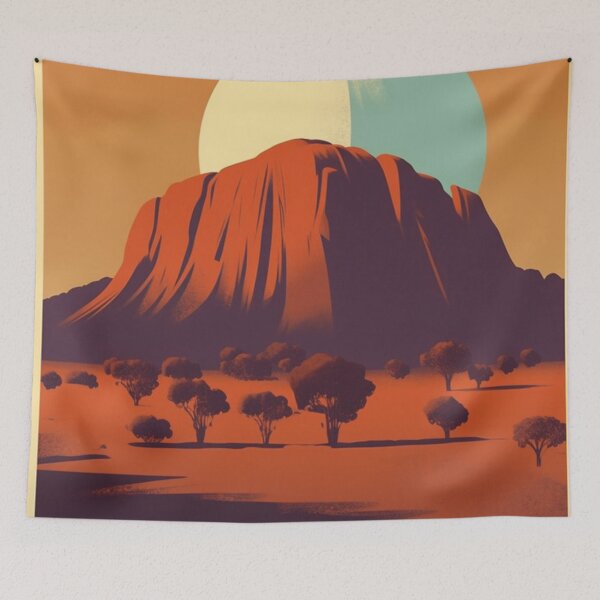 Item preview, A Vintage Poster of Uluru - Ayers Rock - Australia designed and sold by GoodOldVintage.