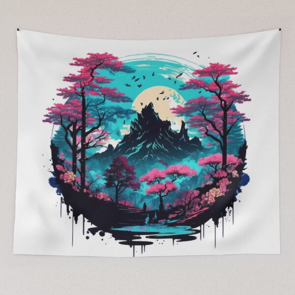 Item preview,  "Harmony in Sakura: Captivating Japanese Landscapes on Redbubble" designed and sold by DesignHeaven24.