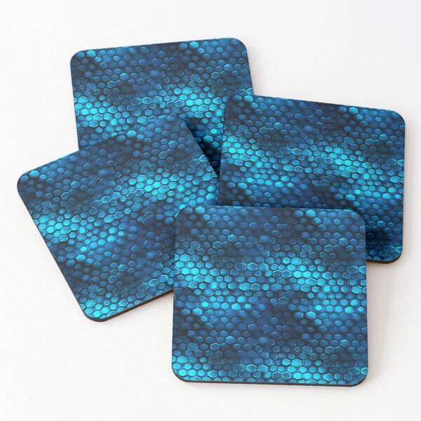 Item preview, Blue Hexagons Computer Gaming Mat designed and sold by PixaBella.