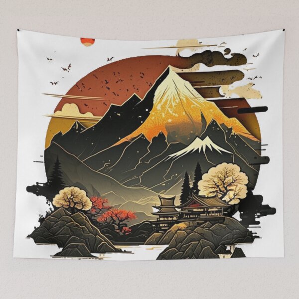 Item preview,  "Harmony in Sakura: Captivating Japanese Landscapes on Redbubble" designed and sold by DesignHeaven24.