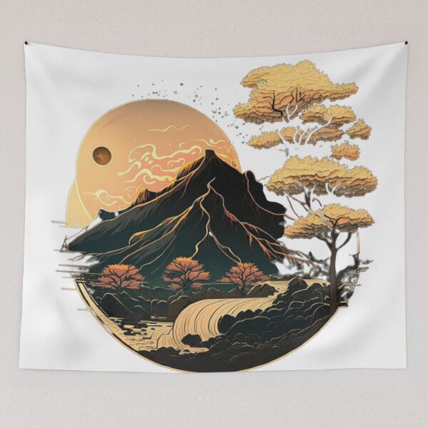 Item preview,   "Harmony in Sakura: Captivating Japanese Landscapes on Redbubble" designed and sold by DesignHeaven24.