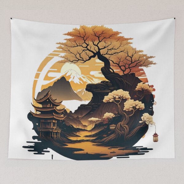 Item preview,   "Harmony in Sakura: Captivating Japanese Landscapes on Redbubble" designed and sold by DesignHeaven24.