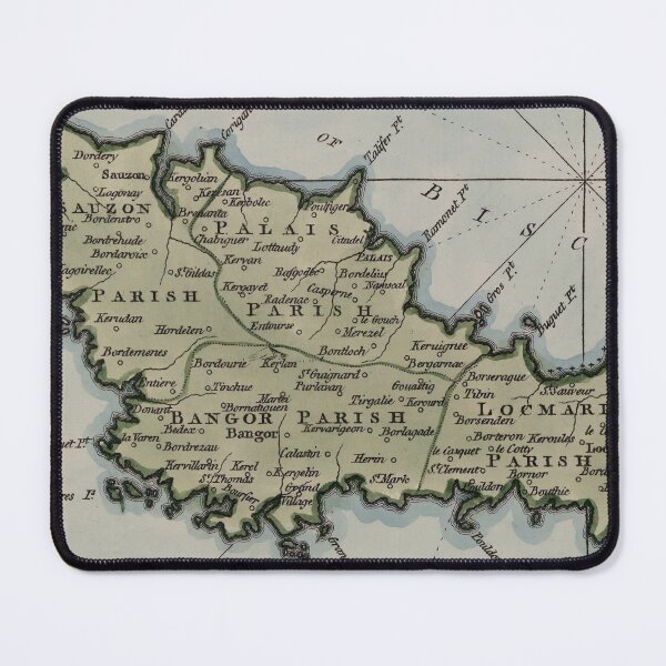 Item preview, Vintage Map of Belle Isle France (1800) designed and sold by BravuraMedia.