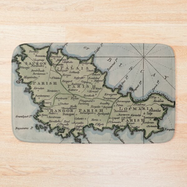 Item preview, Vintage Map of Belle Isle France (1800) designed and sold by BravuraMedia.
