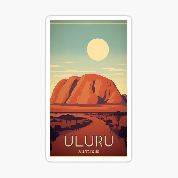 Artikel-Vorschau von Ein Vintage-Poster von Uluru - Ayers Rock - Australien, designt und verkauft von GoodOldVintage.