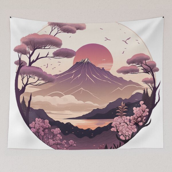 Item preview,  "Harmony in Sakura: Captivating Japanese Landscapes on Redbubble" designed and sold by DesignHeaven24.