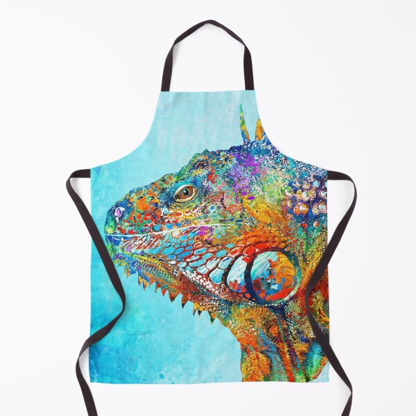 Item preview, Colorful Fun Iguana Art On Beach Blue designed and sold by Sharon Cummings Art.