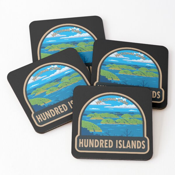 Item preview, Hundred Islands National Park Philippines Travel Art designed and sold by KrisSidDesigns.
