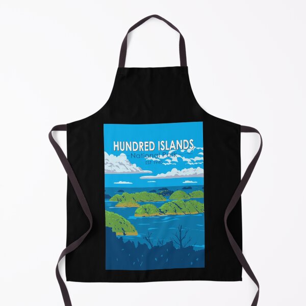 Item preview, Hundred Islands National Park Philippines Travel Art Vintage designed and sold by KrisSidDesigns.