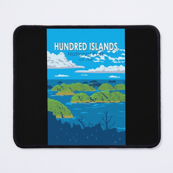 Item preview, Hundred Islands National Park Philippines Travel Art Vintage designed and sold by KrisSidDesigns.