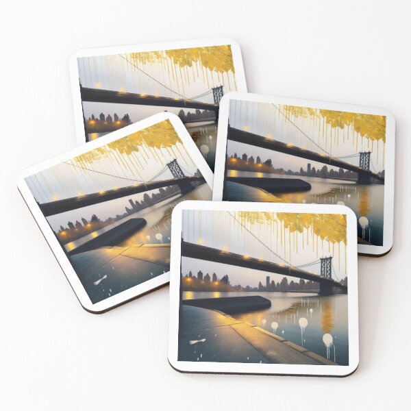Item preview, It's raining on the island of Manhattan right next to the river designed and sold by ac-virtualshop.